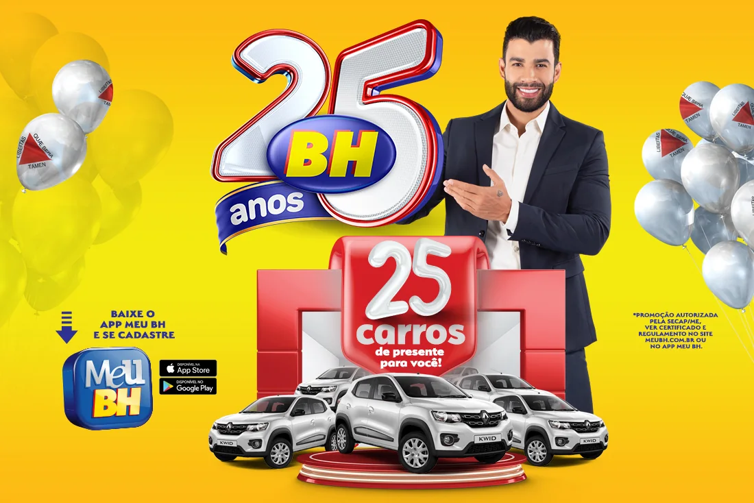 Campanha 3D dos 25 anos do Supermercados BH