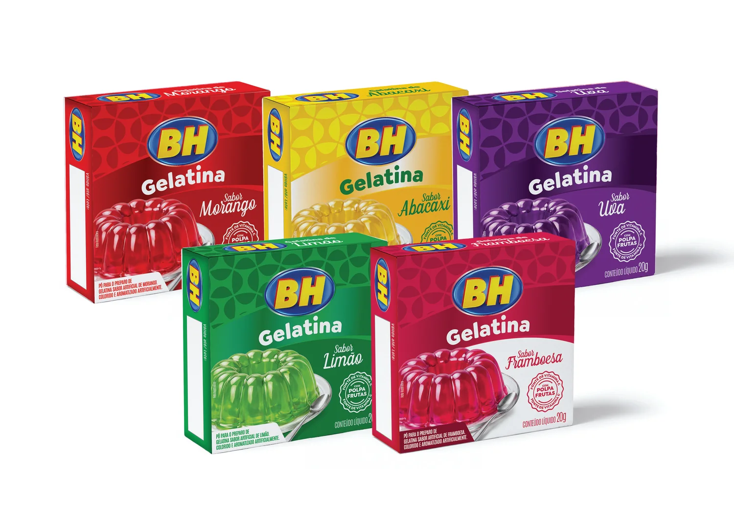 Linha de gelatinas Supermercados BH