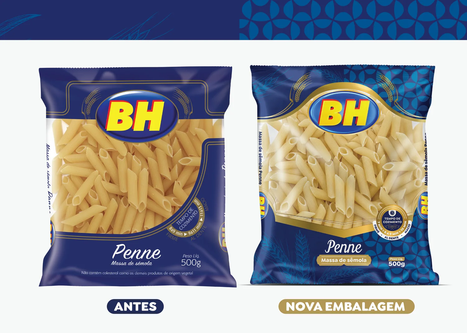 Embalagem de macarrão Supermercados BH