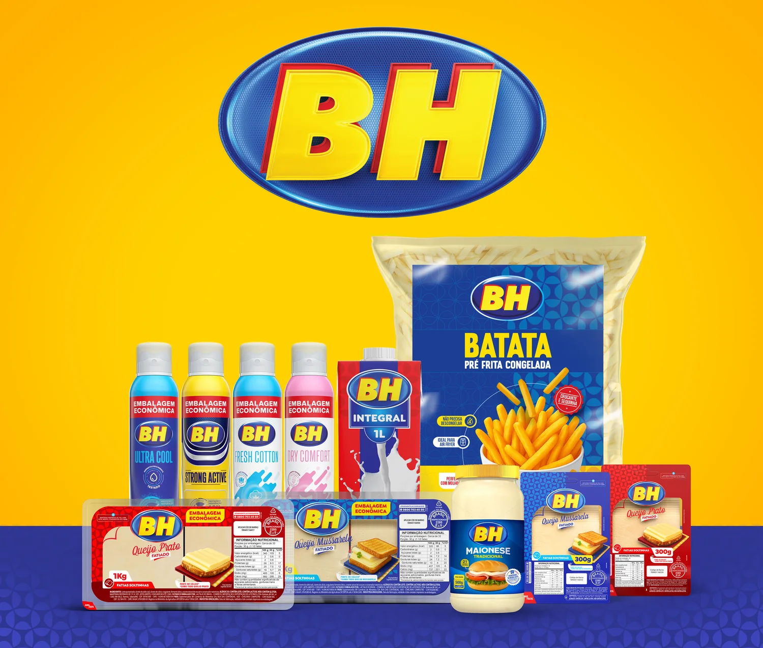 Pack de produtos novos Supermercados BH